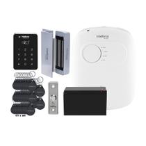 Kit controle de acesso intelbras com 50 tags fechadura eletroímã