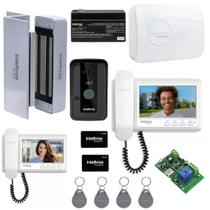 Kit Controle de Acesso Inteligente com Videoporteiro IVR 7 ID, Automatizador WiFi e Fechadura Eletroímã FE 20150