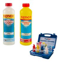 Kit Controle De Ph E Alcalinidade Piscina Agua Cristalina