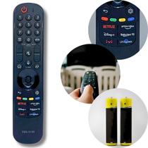 Kit Controle Remoto Compatível Smart TVs Séries NanoCell OLED LM SM UM LK SK UK SJ e UJ com Pilhas