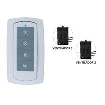 Kit Controle Remoto para Ventilador Parede - 2 Ventiladores - Living5000 2V