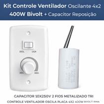 Kit Controle Ventilador Oscilante 4x2 400W Bivolt +Capacitor Kit Controle Ventilador Oscilante 4x2 400W Bivolt +Capacitor