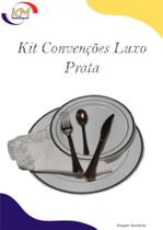 Kit Convenções Luxo Prata -Silver Plastic - pratos, talheres, guardanapos (9994047)