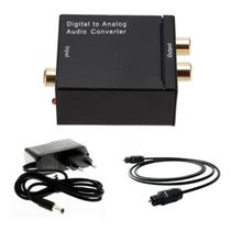 Kit Conversor Áudio Óptico Digital para RCA Home e Som