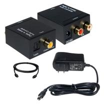 Kit Conversor de Áudio Digital Óptico P/ Analógico C/ Cabo