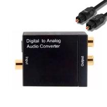 Kit Conversor De Áudio Digital Para Rca + Cabo Óptico 2 Mts Kit Conversor De Áudio Digital Para Rca + Cabo Óptico 2 Mts