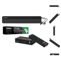 Kit Conversor Digital + Antena Interna Intelbras Para TV Antiga Sinal Digital HDTV