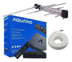 Kit Conversor Digital Hd Antena Externa de Uhf e Cabo - Aquário