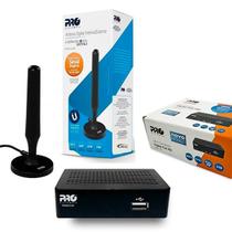 Kit conversor digital para tv + antena digital interna PROELETRONIC Kit conversor digital para tv + antena digital interna PROELETRONIC