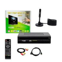 Kit Conversor Digital Tv + Antena Digital 3 metros Com Cabo Interna