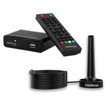 Kit Conversor Digital TV Hd Hdtv + Antena Interna Digital Cabo 5 metros Intelbras