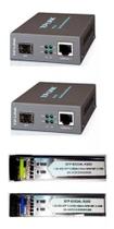Kit Conversor Fibra Ótica Tp-link Mc220l + Par Gbic 3km Mono Kit Conversor Fibra Ótica Tp-link Mc220l + Par Gbic 3km Mono