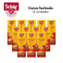 KIT Cookie choco chip Dr. Schar 100g - Caixa com 12 unidades