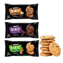 Kit Cookies Zero Açúcar Zero Lactose Sabores Sortidos - Belive 10 Unidades 80g