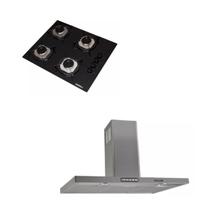 Kit Cooktop 4 queimadores + Coifa depurador exaustor Inox 60cm Nardelli