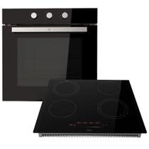 Kit Cooktop Por Indução 4 Bocas E Forno De Embutir 77L Oster 220V Kit Cooktop Por Indução 4 Bocas E Forno De Embutir 77L Oster 220V