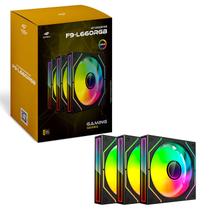 Kit Cooler Fan C3Tech F9-L660BK, 3x Unidades, 120mm, ARGB, Controladora e Controle Remoto - Preto Kit Cooler Fan C3Tech F9-L660BK, 3x Unidades, 120mm, ARGB, Controladora e Controle Remoto - Preto