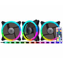 Kit Cooler Fan K-MEX Sync II AAEA, ARGB, 3x Fans 120mm, Fita LED, Controladora e Controle - AAEAK136APQKB0X