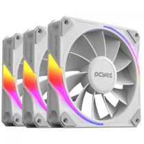 Kit cooler fan para gabinete 3un sangue frio 3 argb white ghost reverse 120mm pcyes, k3argbsf3wgrvbr