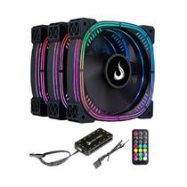 Kit Cooler Gabinete Rise Mode Aura Pro Com 3x Fans 120mm ARGB 1650RPM RMAUB02ARGB Kit Cooler Gabinete Rise Mode Aura Pro Com 3x Fans 120mm ARGB 1650RPM RMAUB02ARGB