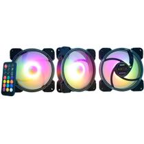 Kit cooler kmex akaae1 argb c 3 fans 120x120x25mm + controle remoto akaae13xarp6b0x