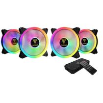 Kit Cooler Para Gabinete Com 4 Fans Gamdias Aeolus Com Fita LED RGB Elite M2-1204R