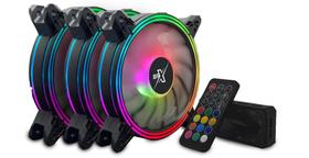 Kit cooler rgb brx 3 fans 120 x 25mm c/ controle e controladora