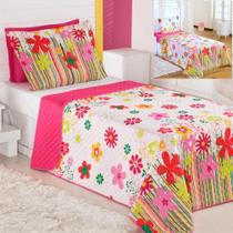 Kit Coordenado Cobre Leito Com Lençol Solteiro Alegria Pink Kit Coordenado Cobre Leito Com Lençol Solteiro Alegria Pink