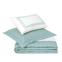 Kit Coordenado Cobreleito Super King Lavive 5Pçs Verde