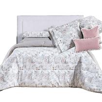 Kit Coordenado Edredom E Cobre Leito Sensuale Queen Protea 4 Kit Coordenado Edredom E Cobre Leito Sensuale Queen Protea 4