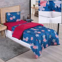 Kit Coordenado Edredom Lençol Solteiro Alegria Star 100%