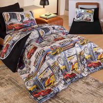 Kit Coordenado Edredom Lençol Solteiro Mymo Raci 100% Kit Coordenado Edredom Lençol Solteiro Mymo Raci 100%