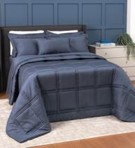 Kit Coordenado Vienna King 04 Peças Percal 400 Fios Lavive - Azul Kit Coordenado Vienna King 04 Peças Percal 400 Fios Lavive - Azul