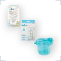 Kit Copo Alimentador Graduado Bebe, Saco Armenar Leite E