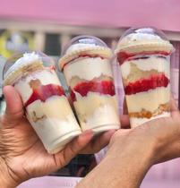 Kit Copo Bolha 100un 400ml C/ Tampa Copo Da Felicidade