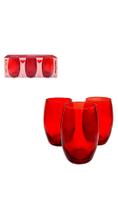 kit copo california vermelho praticasa 475ml