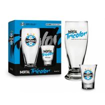 Kit Copo Cerveja Munich E Dose Ole Times Futebol Gremio