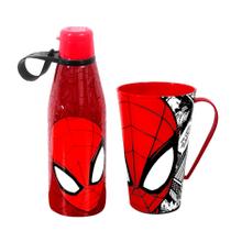 Kit Copo com Alça Spider-Man + Garrafa Abre Fácil Homem Aranha Kit Copo com Alça Spider-Man + Garrafa Abre Fácil Homem Aranha