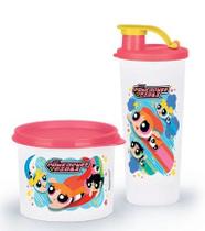 Kit Copo com bico 470ml + Redondinha 500ml Meninas Super Poderosas Tupperware