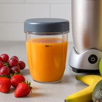 Kit Copo de Acrílico 530ml + Tampa Simples para NutriBullet Select e Pro+