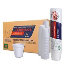 Kit Copo De Isopor 180ml Café e Bebidas Quentes 500 Un