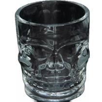 Kit Copo de Shot Caveira de Vidro Transparente - 6 Unidades - Rizzo