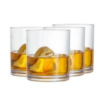 Kit Copo De Whisky Drinks Caipirinha Vidro Rocks 265ml 4 Peças - Nadir