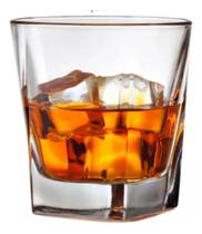 Kit Copo De Whisky Premium Vidro Drink Vodka Conhaque 6 Pçs