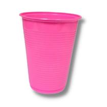 Kit Copo Descartavel 200 Ml Rosa 5 Pcts Com 50 Unidades Festa Colorido