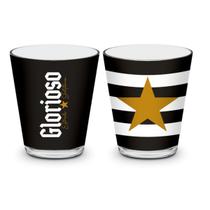 Kit Copo Dose Iron BrasFoot Vidro 2 Unidades 360 Licenciado Botafogo 55ml Branco