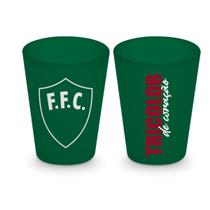 Kit Copo Dose Iron BrasFoot Vidro 2 Unidades Matte Licenciado Fluminense 55ml Verde