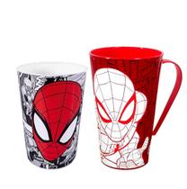 Kit Copo e Caneca do Homem Aranha Spider-man Infantil Suco Café e Refrigerante - Plasútil