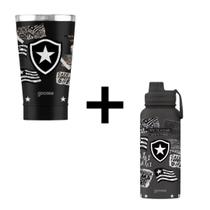 Kit Copo + Garrafa Térmica Gocase - Botafogo Colagem Kit Copo + Garrafa Térmica Gocase - Botafogo Colagem