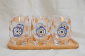 Kit Copo Olho Grego, Coleção Talismã, 6 Unidades Kit Copo Olho Grego, Coleção Talismã, 6 Unidades